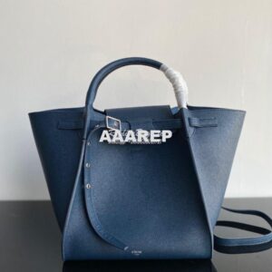 Replica Celine Big Bag In Supple Grained Calfskin 2 Sizes Blue 182863 2