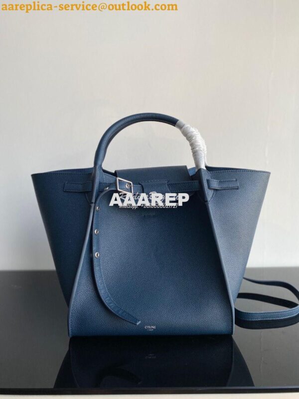 Replica Celine Big Bag In Supple Grained Calfskin 2 Sizes Blue 182863 2