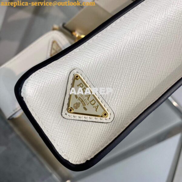 Replica Prada 1BA333 Small Saffiano leather handbag White 7