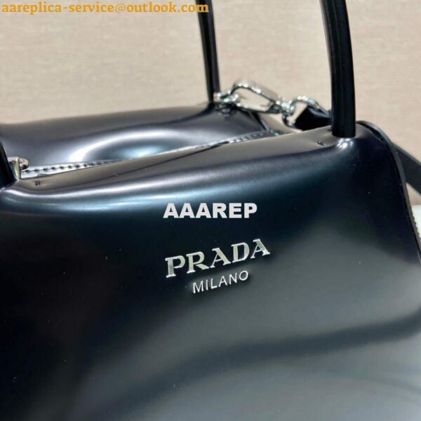 Replica Prada 1BA366 Small brushed leather Prada Supernova handbag Black 7