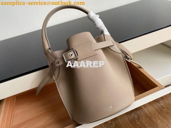 Replica Celine Big Bag Nano Bucket in Supple Grained Calfskin Beige 18 2