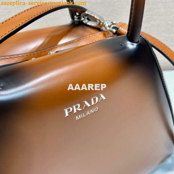 Replica Prada 1BA366 Small brushed leather Prada Supernova handbag Brown 7