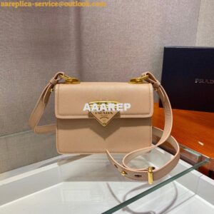 Replica Prada Saffiano Leather Symbole Bag 1BD270 Beige