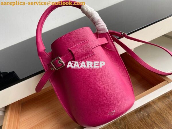 Replica Celine Big Bag Nano Bucket in Supple Grained Calfskin Fuschia