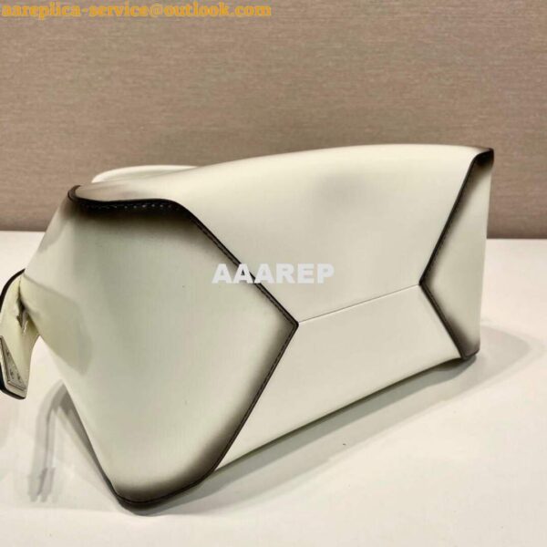 Replica Prada 1BA366 Small brushed leather Prada Supernova handbag White 6