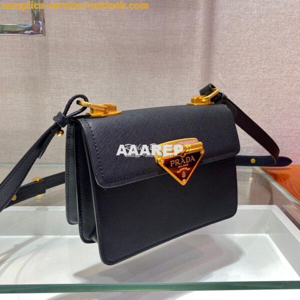 Replica Prada Saffiano Leather Symbole Bag 1BD270 Black 3