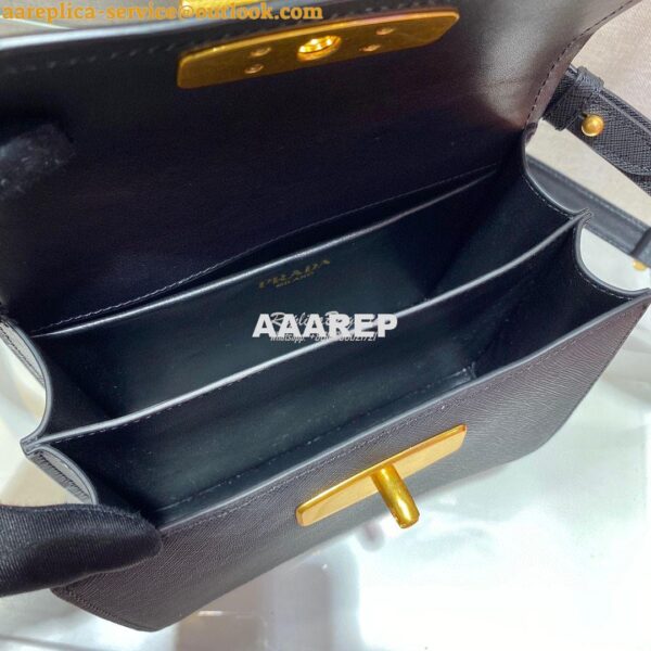 Replica Prada Saffiano Leather Symbole Bag 1BD270 Black 7