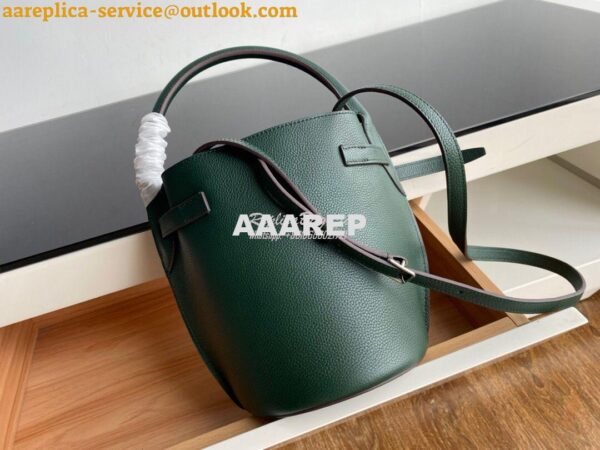 Replica Celine Big Bag Nano Bucket in Supple Grained Calfskin Green 18 4