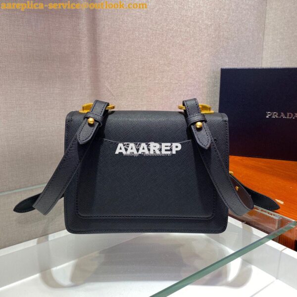 Replica Prada Saffiano Leather Symbole Bag 1BD270 Black 10