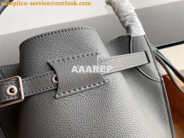 Replica Celine Big Bag Nano Bucket in Supple Grained Calfskin Grey 187 2