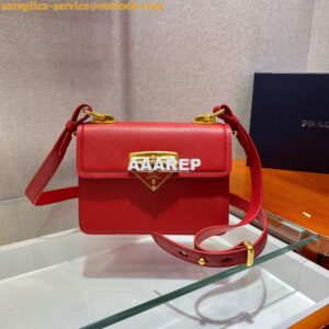 Replica Prada Saffiano Leather Symbole Bag 1BD270 Red