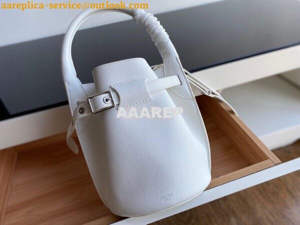 Replica Celine Big Bag Nano Bucket in Supple Grained Calfskin White 18