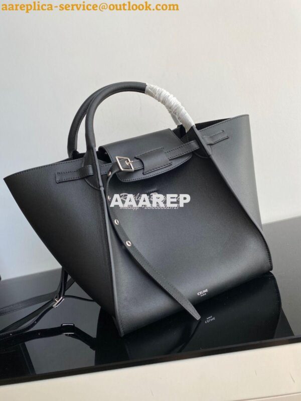 Replica Celine Big Bag With Long Strap In Smooth Calfskin Black 183313 2