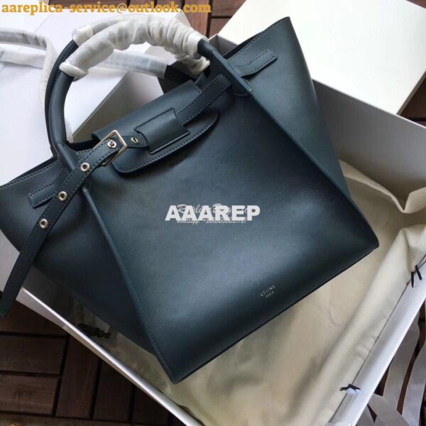 Replica Celine Big Bag With Long Strap In Smooth Calfskin Blue 183313 7