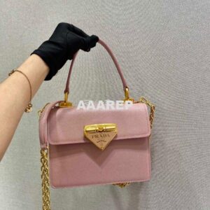 Replica Prada Saffiano Leather Symbole Bag 1BN021 Pink