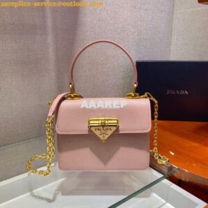 Replica Prada Saffiano Leather Symbole Bag 1BN021 Pink 2