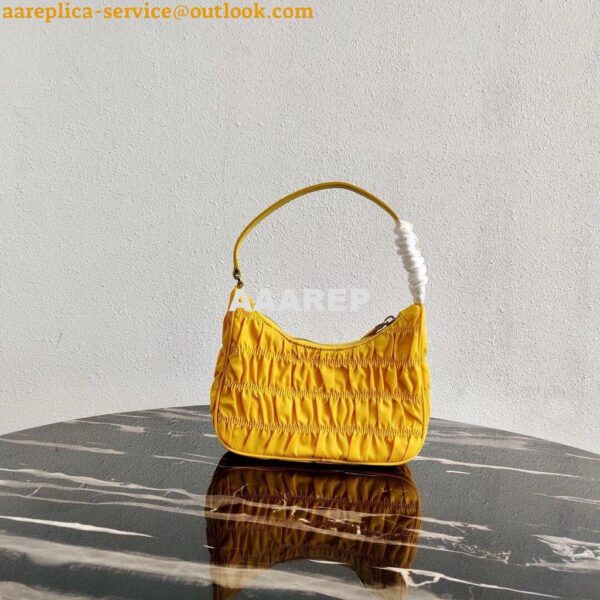 Replica Prada 1NE204 Prada Nylon and Saffiano Leather Mini Bag in Yellow 2