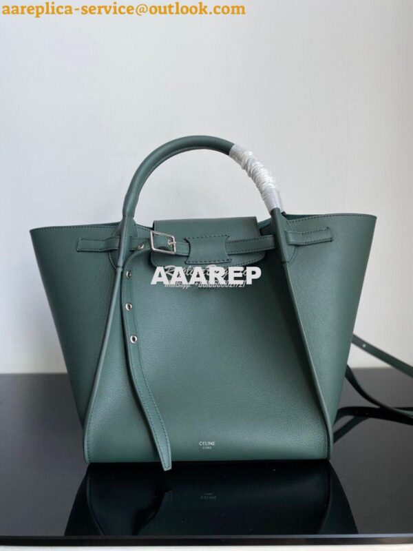 Replica Celine Big Bag With Long Strap In Smooth Calfskin Green 183313