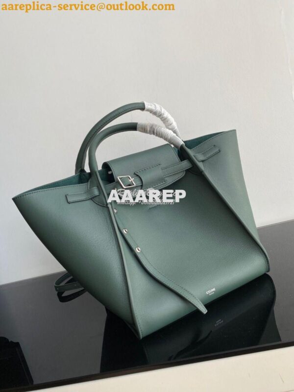 Replica Celine Big Bag With Long Strap In Smooth Calfskin Green 183313 3