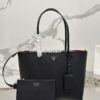 Replica Prada Satin Handbag with Decoration 1BA253 Black 2