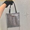 Replica Prada Satin Mini Hobo Bag with Artificial Crystals 1NE515 Gree 2