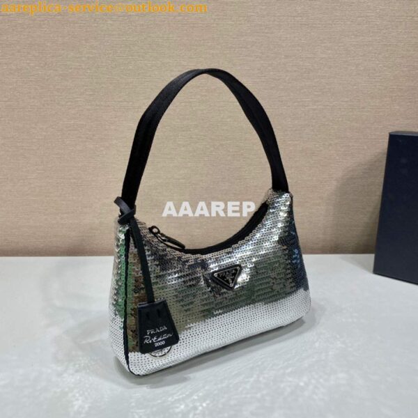 Replica Prada 1NE515 Re-Edition 2000 Re-Nylon mini-bag Silver