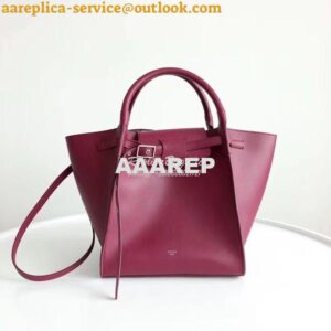 Replica Celine Big Bag With Long Strap In Smooth Calfskin Wine 183313