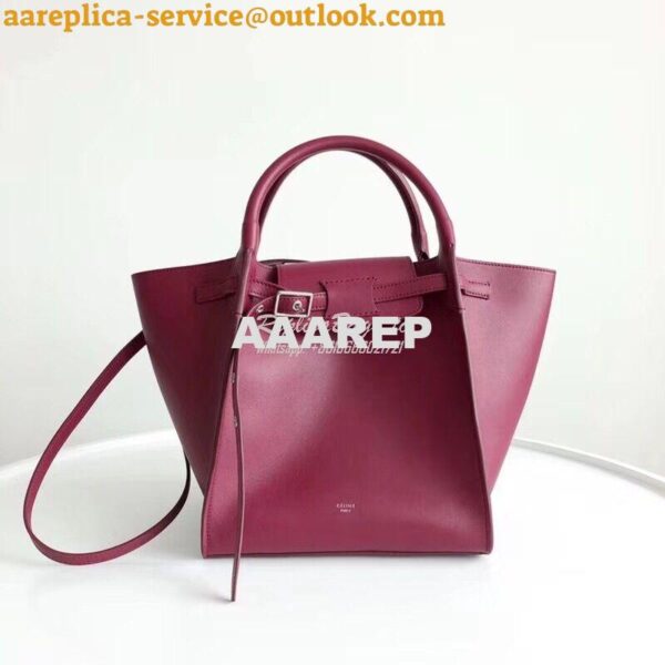 Replica Celine Big Bag With Long Strap In Smooth Calfskin Wine 183313 3