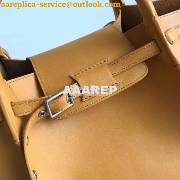 Replica Celine Big Bag With Long Strap In Smooth Calfskin Yellow 18331 4