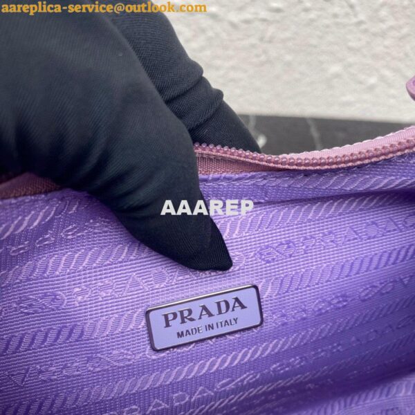 Replica Prada 1NE515 Re-Edition 2000 sequined Re-Nylon mini-bag Purple 8