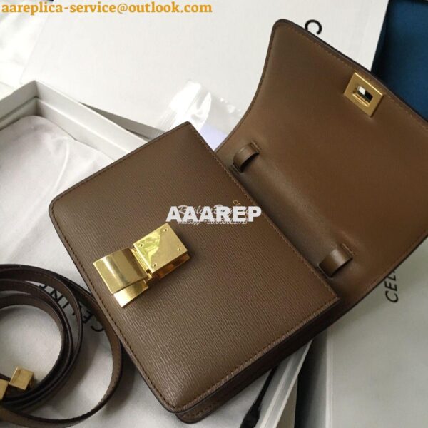 Replica Celine Classic Box Bag in Calfskin with Cork Effect Camel 12