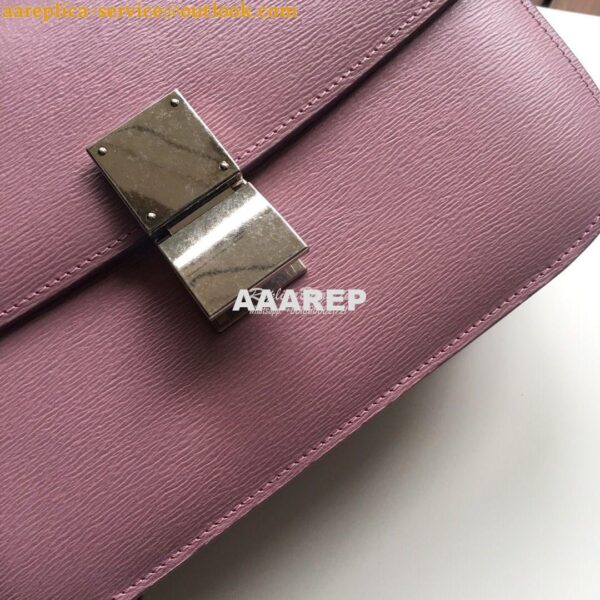 Replica Celine Classic Box Bag in Calfskin with Cork Effect Dusty Pink 3