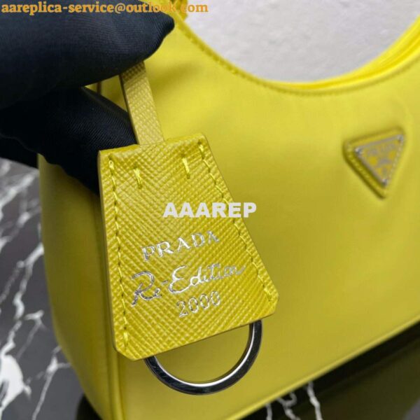 Replica Prada 1NE515 Re-Nylon Re-Edition 2000 mini-bag Lemon Yellow 5