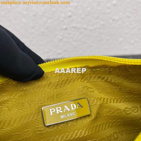 Replica Prada 1NE515 Re-Nylon Re-Edition 2000 mini-bag Lemon Yellow 8