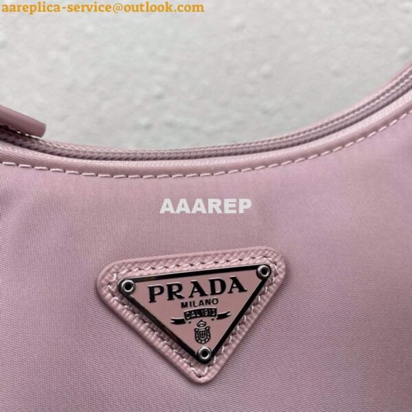 Replica Prada 1NE515 Re-Nylon Re-Edition 2000 mini-bag Light Pink 3