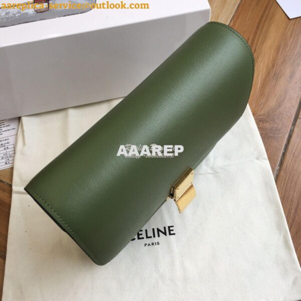 Replica Celine Classic Box Bag in Calfskin with Cork Effect Matcha 13