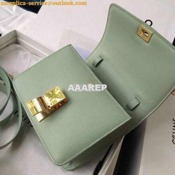 Replica Celine Classic Box Bag in Calfskin with Cork Effect Mint 6