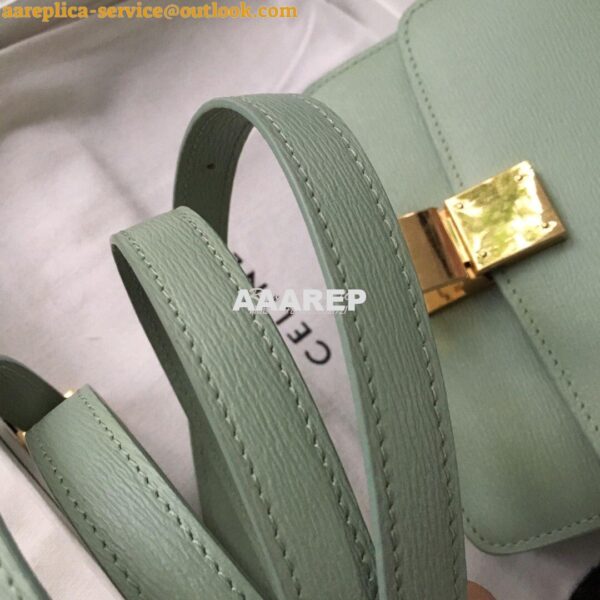 Replica Celine Classic Box Bag in Calfskin with Cork Effect Mint 9