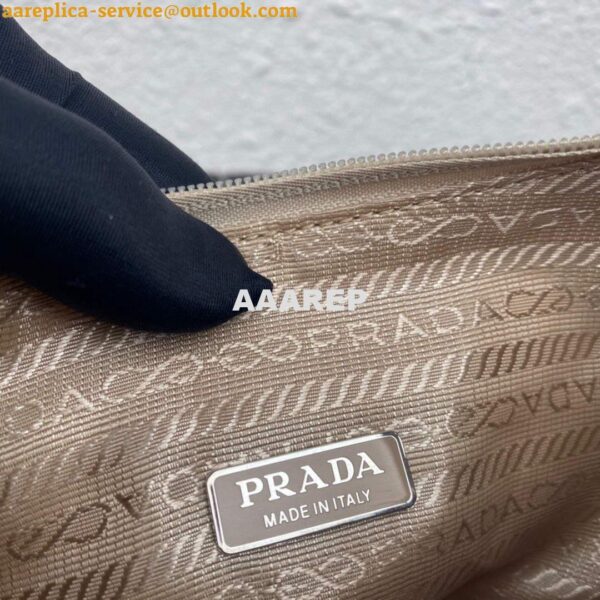 Replica Prada 1NE515 Satin mini-bag with artificial crystals apricot 8