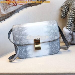 Replica Celine Classic Box Bag in Lizard Leather Ombre