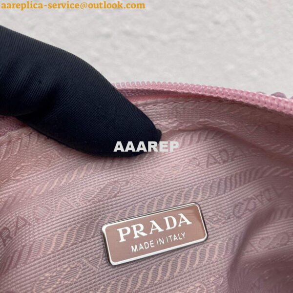 Replica Prada 1NE515 Satin mini-bag with artificial crystals Pink 8