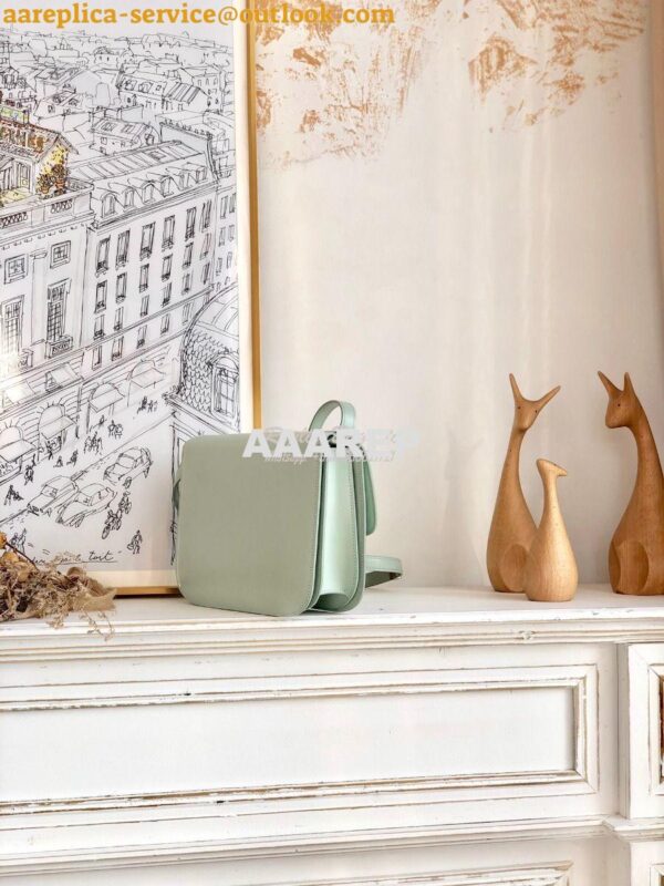 Replica Celine Classic Box Bag in Smooth Calfskin Baby Green 2