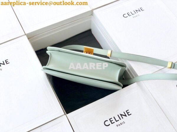 Replica Celine Classic Box Bag in Smooth Calfskin Baby Green 6