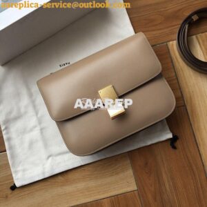 Replica Celine Classic Box Bag in Smooth Calfskin Beige