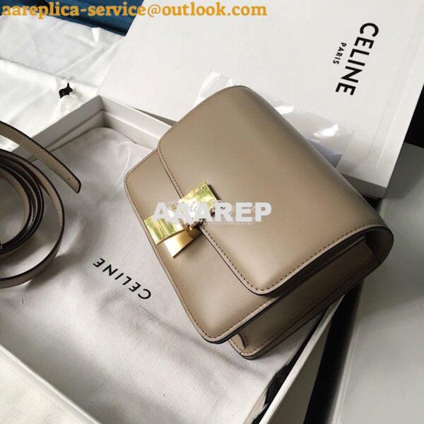 Replica Celine Classic Box Bag in Smooth Calfskin Beige 10