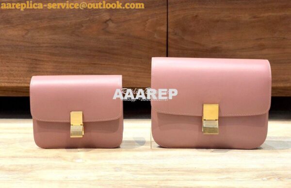 Replica Celine Classic Box Bag in Smooth Calfskin Blush