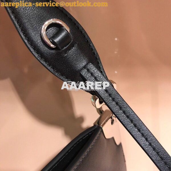 Replica Prada Sidonie Leather Shoulder Bag Black 8