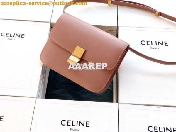 Replica Celine Classic Box Bag in Smooth Calfskin Blush 4