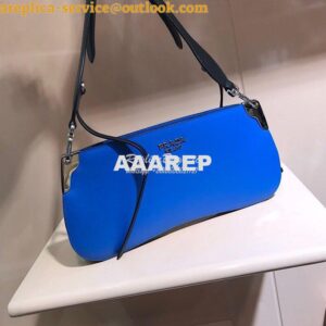 Replica Prada Sidonie Leather Shoulder Bag Blue