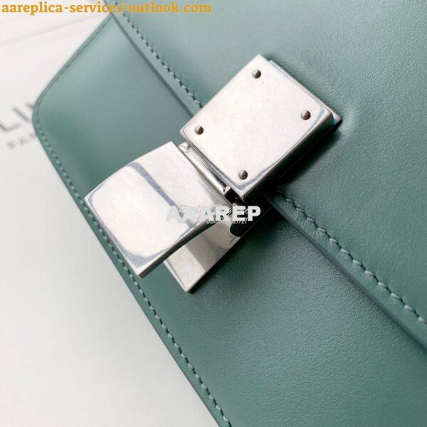 Replica Celine Classic Box Bag in Smooth Calfskin Celadon 3